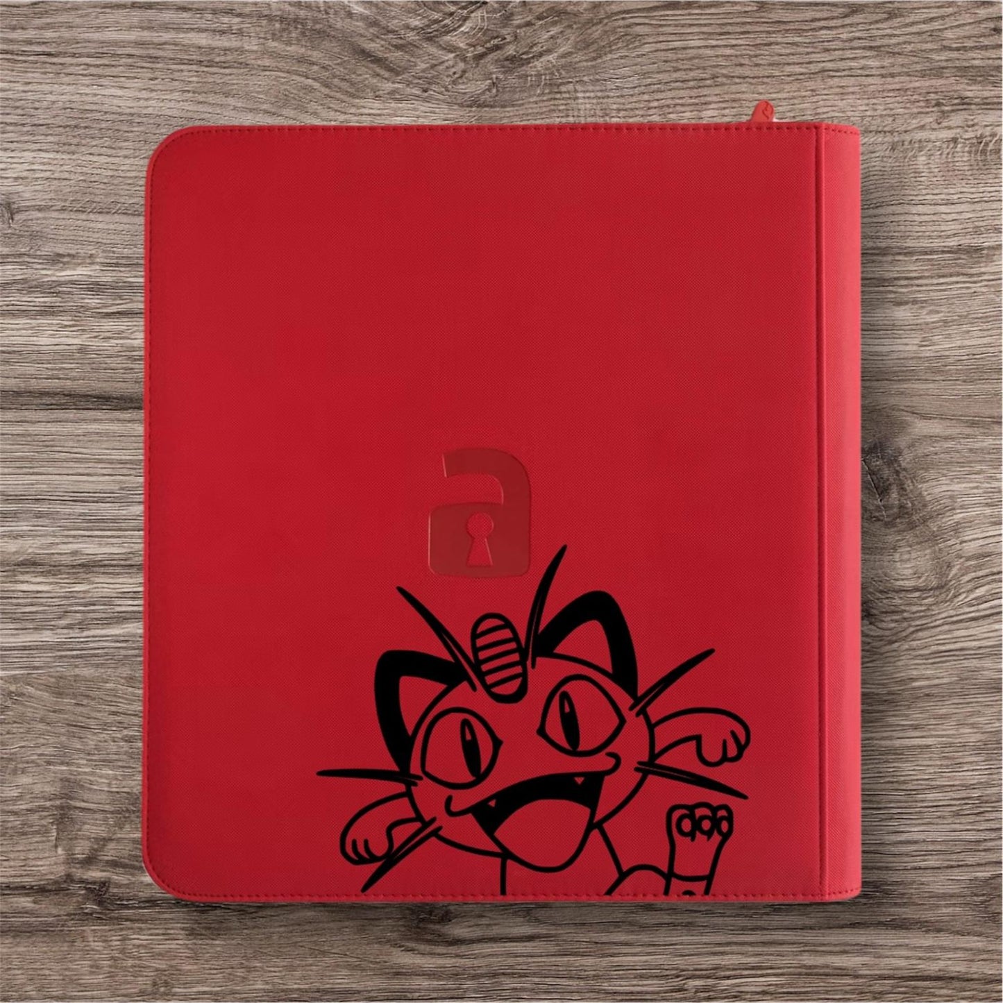 Custom Made Vault X 12 XL Pocket Red Zip Binder / Folder for TCG collection – Destined Rivals Mewtwo & Giovanni Edition