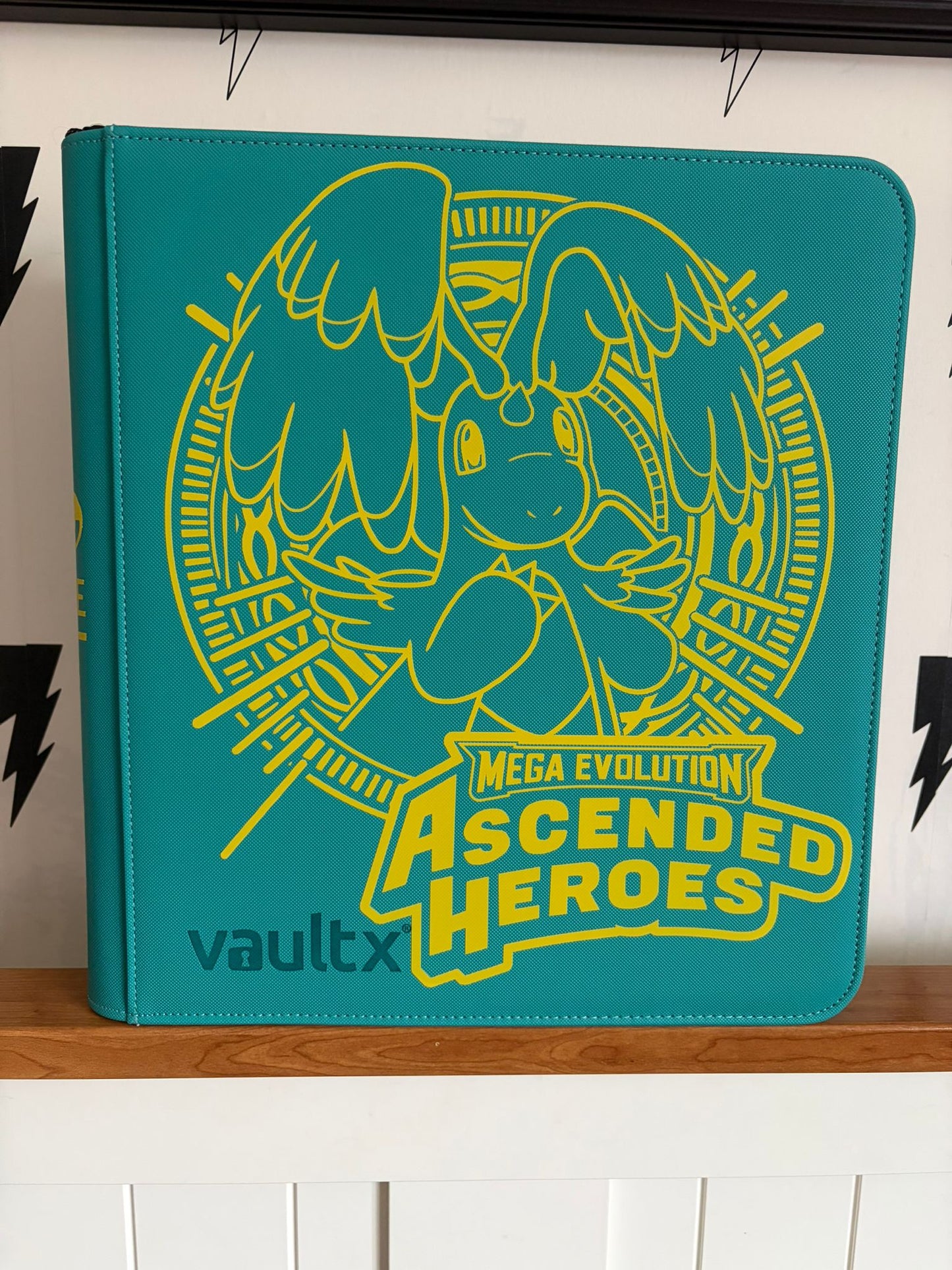 Custom Made Vault X 12 Pocket Oceon Blue Zip Binder / Folder for TCG collection – Ascended Heroes Mega Dragonite