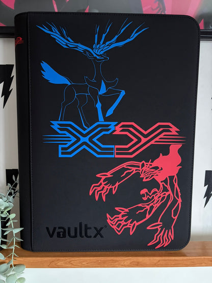 Custom Made Vault X 16 Pocket Black Zip Binder / Folder for TCG collection – XY