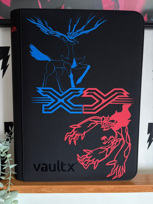 Custom Made Vault X 16 Pocket Black Zip Binder / Folder for TCG collection – XY