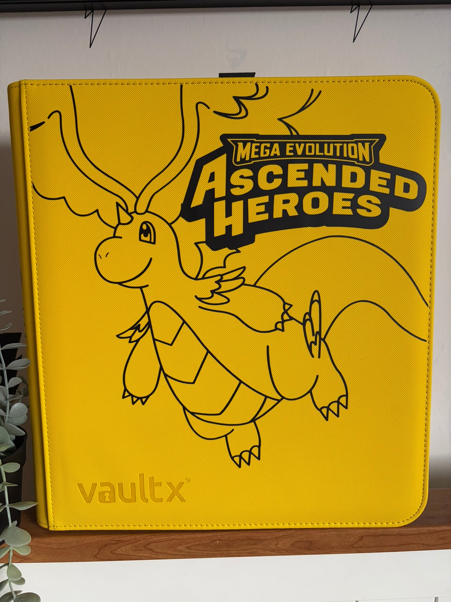 Custom Made Vault X 12 Pocket Yellow Zip Binder / Folder for TCG collection – Ascended Heroes Mega Dragonite Edition