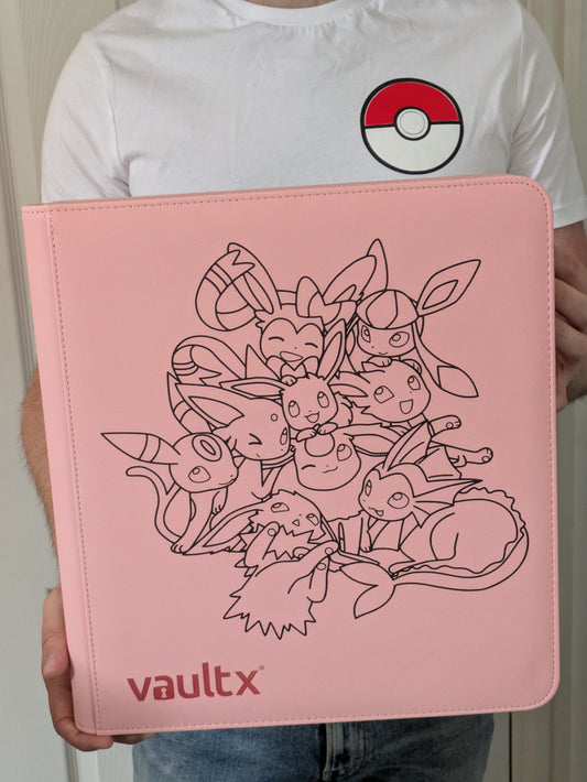 Custom Made Vault X 12 Pocket Pink Zip Binder / Folder for TCG collection – Eeveelutions