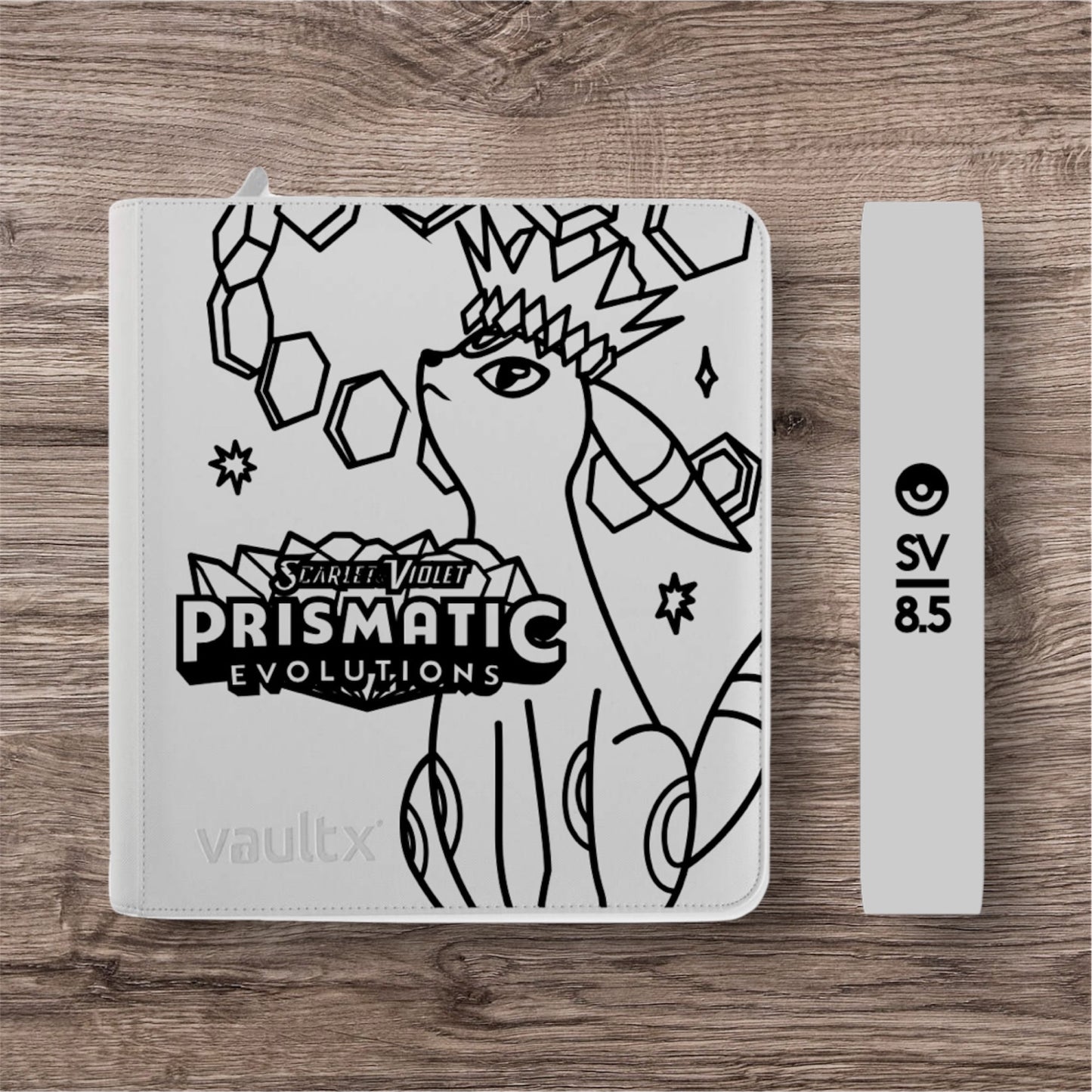 Custom Made Vault X 12 Pocket X White Zip Binder / Folder for TCG collection – Prismatic Evolution Umbreon Edition
