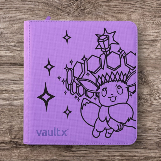 Custom Made Vault X 12 Pocket Purple Zip Binder / Folder for TCG collection – Prismatic Eevee
