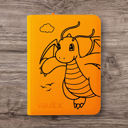 Custom Made Vault X 9 Pocket Neon Orange Zip Binder / Folder for TCG collection – Dragonite