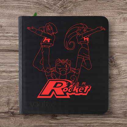 Custom Made Vault X 12 Pocket Black Zip Binder / Folder for TCG collection – Team Rocket