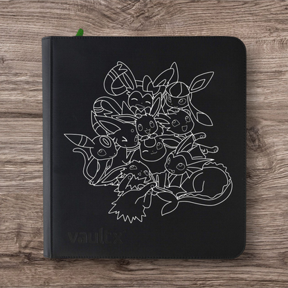 Custom Made Vault X 12 Pocket Black Zip Binder / Folder for TCG collection – Eeveelutions