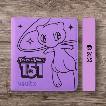 Custom Made Vault X 12 Pocket Purple Zip Binder / Folder for TCG collection – 151 Mew Edition