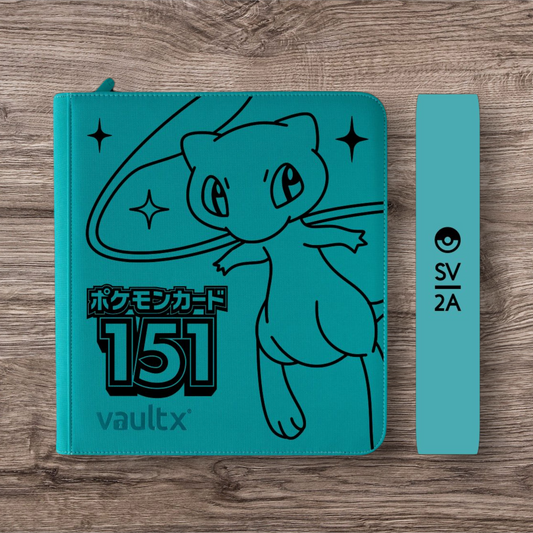 Custom Made Vault X 12 Pocket Ocean Blue Zip Binder / Folder for TCG collection – Japanese 151 Mew Edition