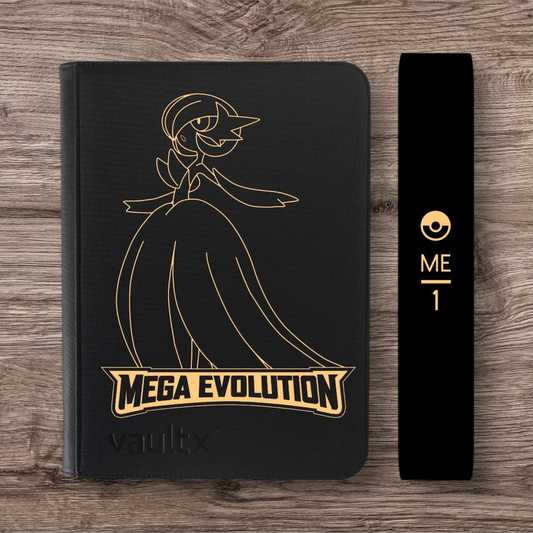 Custom Made Vault X 9 Pocket Black Zip Binder / Folder for TCG collection – Mega Evolution Base Gardevoir Edition