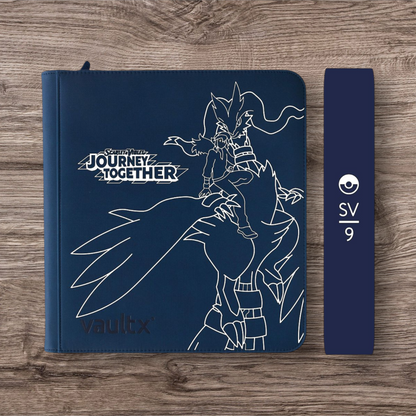 Custom Made Vault X 12 Pocket Blue Zip Binder / Folder for TCG collection – Journey Together N and Reshiram Edition