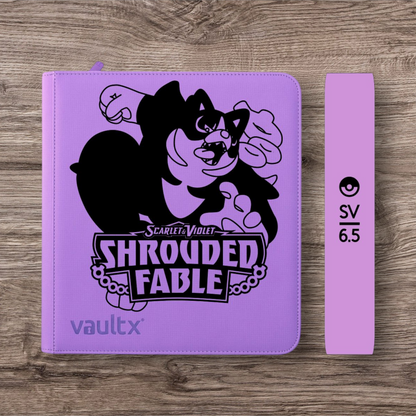 Custom Made Vault X 12 Pocket Purple Zip Binder / Folder for TCG collection – Shrouded Fable Okidogi Edition