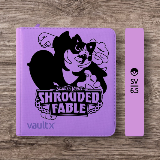Custom Made Vault X 12 Pocket Purple Zip Binder / Folder for TCG collection – Shrouded Fable Okidogi Edition