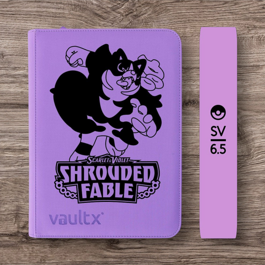Custom Made Vault X 9 Pocket Purple Zip Binder / Folder for TCG collection – Shrouded Fable Okidogi Edition