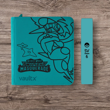 Custom Made Vault X 12 Pocket Oceon Blue Zip Binder / Folder for TCG collection – Twilight Masqurade Greninja Edition
