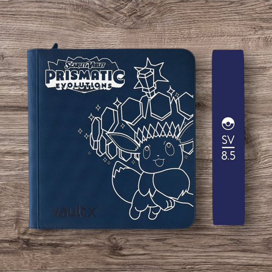 Custom Made Vault X 12 Pocket XL Blue Zip Binder / Folder for TCG collection – Prismatic Evolution