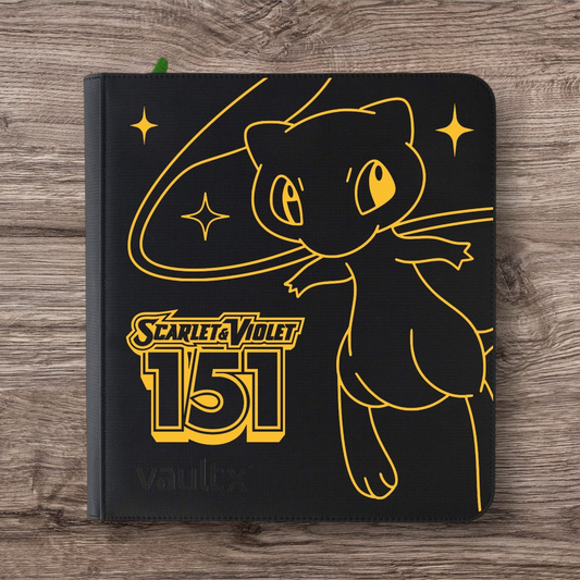 Custom Made Vault X 12 Pocket Black Zip Binder / Folder for TCG collection – 151 Gold Edition