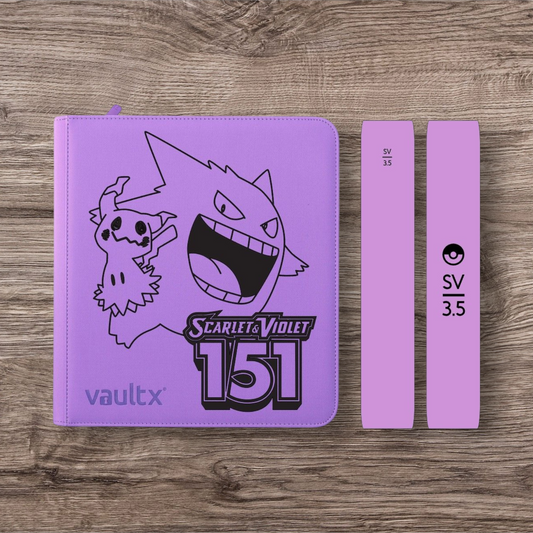Custom Made Vault X 12 Pocket Purple Zip Binder / Folder for TCG collection – 151 Gengar