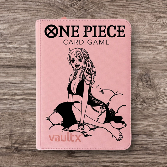 Custom Made Vault X 9 Pocket Pink Zip Binder / Folder for TCG collection – One Piece Nami