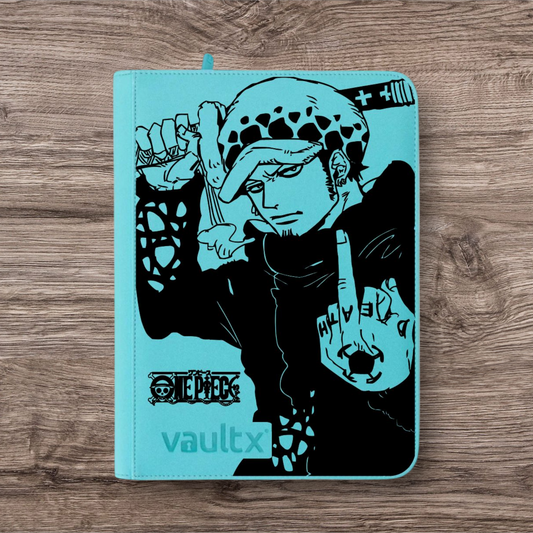 Custom Made Vault X 9 Pocket Oceon Blue Zip Binder / Folder for TCG collection – One Piece Trafalgar Law