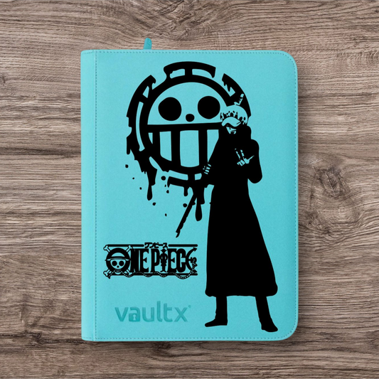 Custom Made Vault X 9 Pocket Oceon Blue Zip Binder / Folder for TCG collection – One Piece Trafalgar Law