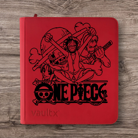 Custom Made Vault X 12 Pocket Red Zip Binder / Folder for TCG collection – One Piece