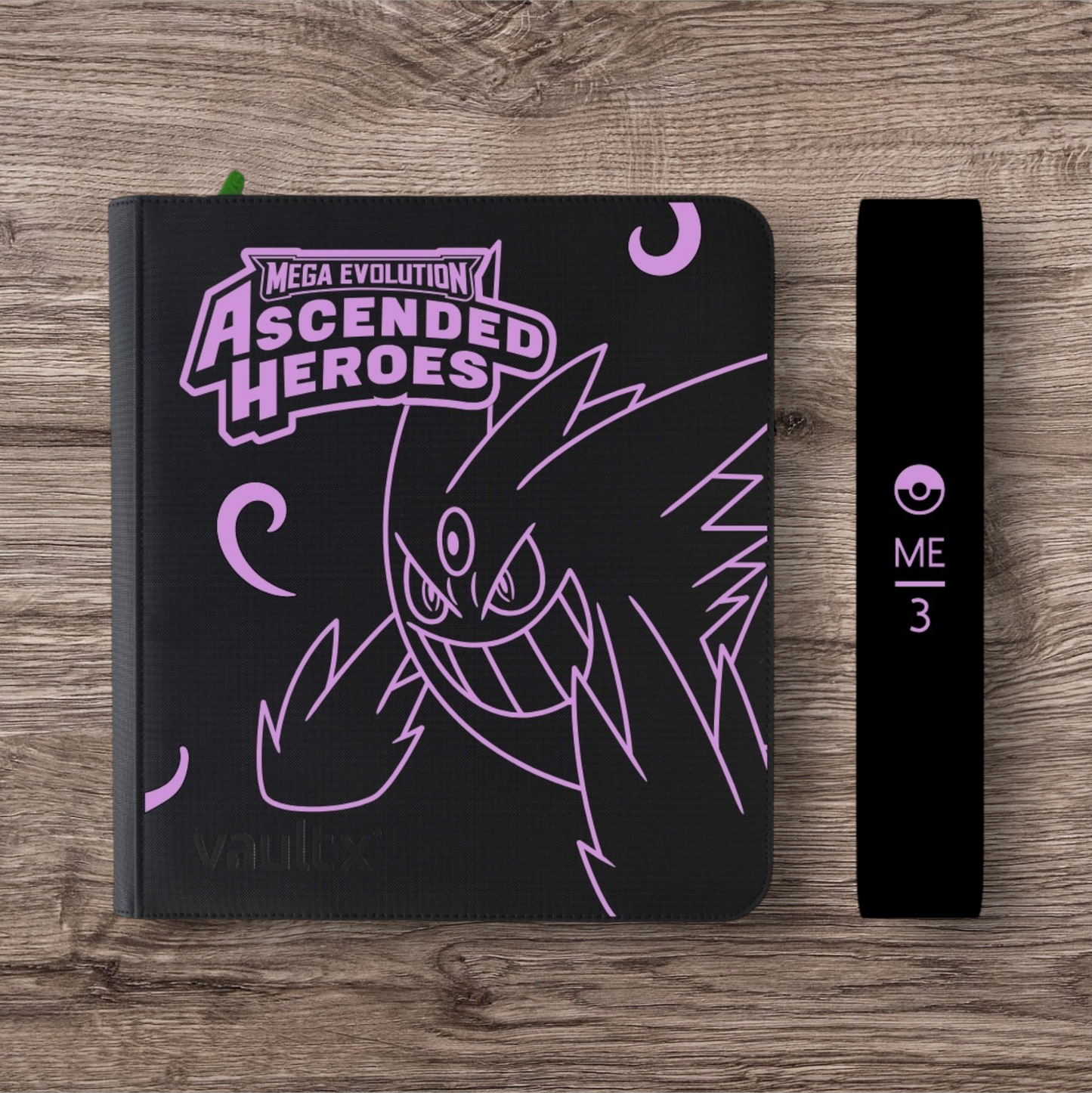 Custom Made Vault X 12 Pocket Black Zip Binder / Folder for TCG collection – Ascended Heroes Mega Gengar