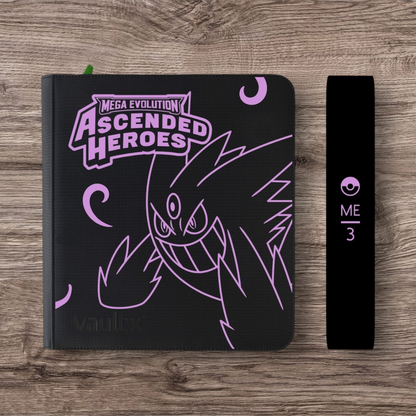 Custom Made Vault X 12 Pocket Black Zip Binder / Folder for TCG collection – Ascended Heroes Mega Gengar