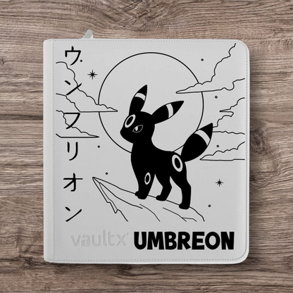 Custom Made Vault X 12 Pocket White Edition Zip Binder / Folder for TCG collection – Umbreon