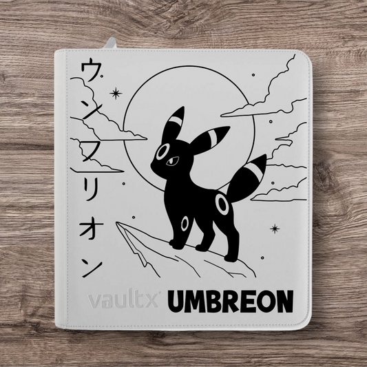 Custom Made Vault X 12 Pocket White Edition Zip Binder / Folder for TCG collection – Umbreon