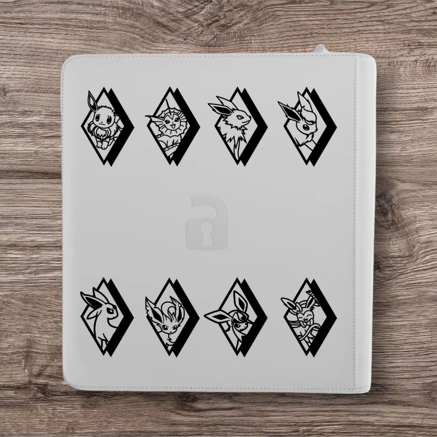 Custom Made Vault X 12 Pocket White Edition Zip Binder / Folder for TCG collection – Umbreon
