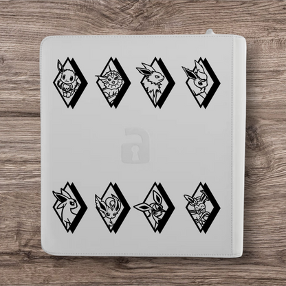 Custom Made Vault X 12 Pocket White Edition Zip Binder / Folder for TCG collection – Umbreon
