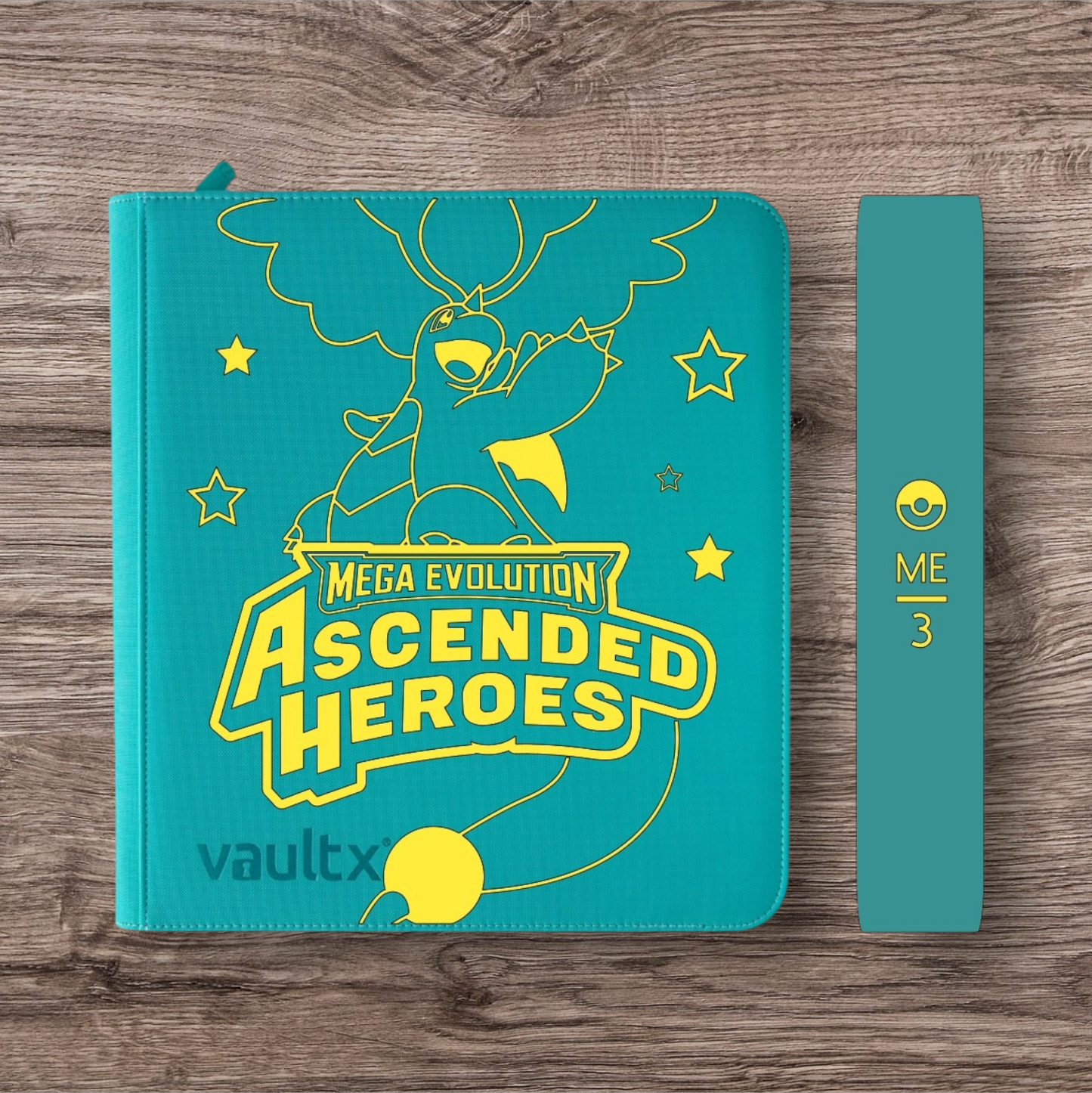 Custom Made Vault X 12 XL Pocket Oceon Blue Zip Binder / Folder for TCG collection – Ascended Heroes Mega Dragonite