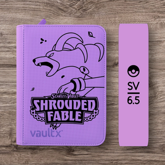 Custom Made Vault X 4 Pocket Purple Zip Binder / Folder for TCG collection – Shrouded Fable
