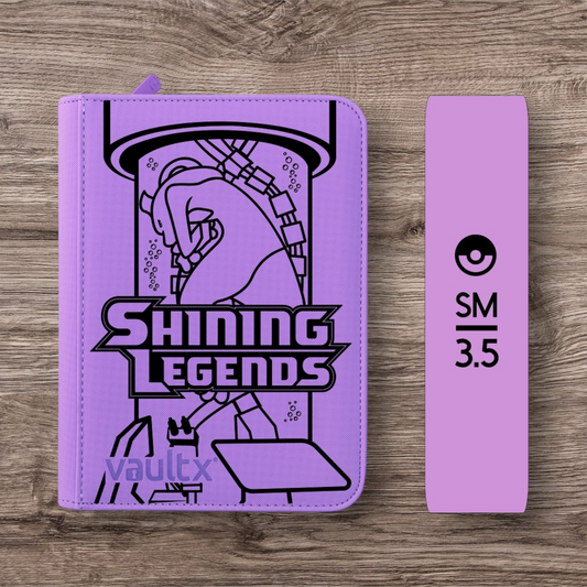 Custom Made Vault X 4 Pocket Purple Zip Binder / Folder for TCG collection – Shining Legends