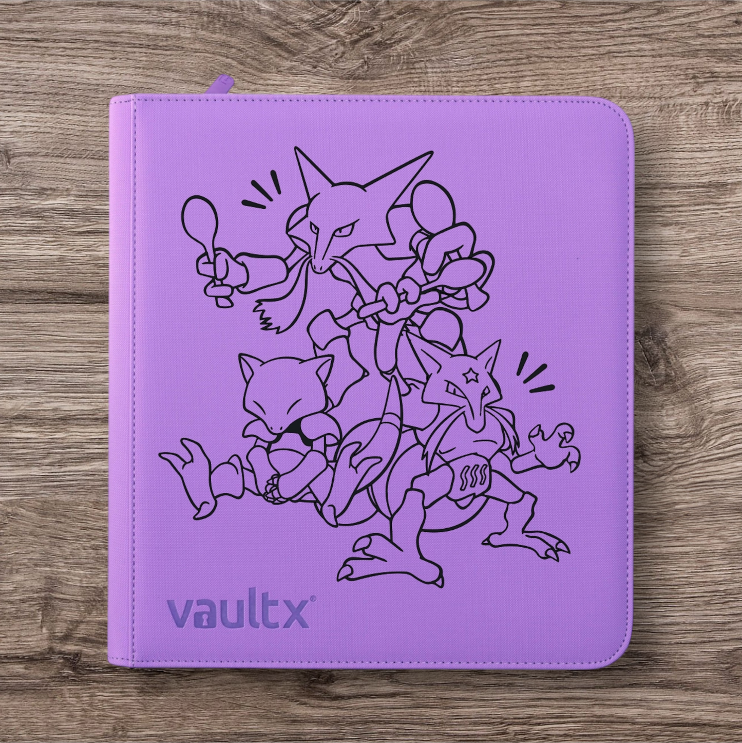 Custom Made Vault X 12 Pocket Purple Zip Binder / Folder for TCG collection – Abra Evolution Line