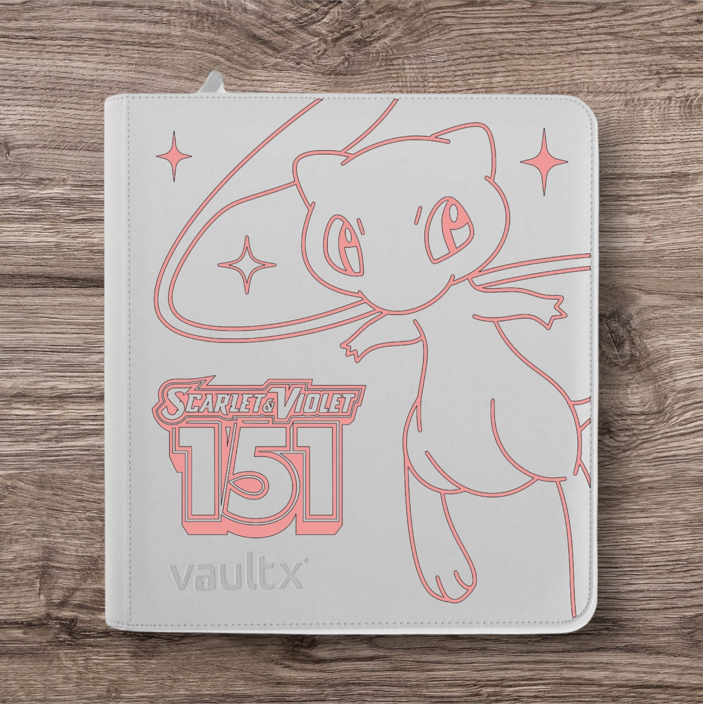 Custom Made Vault X 12 Pocket White Zip Binder / Folder for TCG collection – 151 Mew Edition