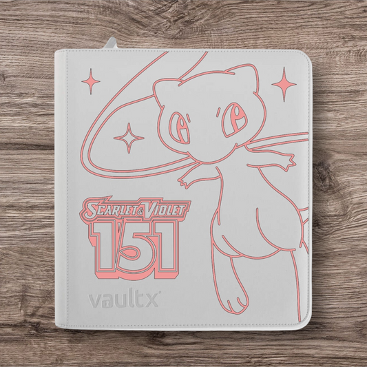 Custom Made Vault X 12 Pocket White Zip Binder / Folder for TCG collection – 151 Mew Edition