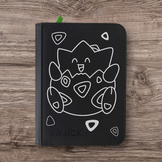 Custom Made Vault X 4 Pocket Black Zip Binder / Folder for TCG collection – Holographic Togepi