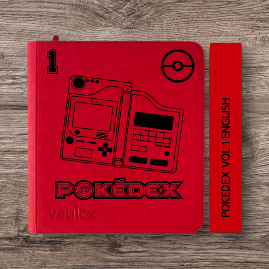 Custom Made Vault X 12 Pocket XL Red Zip Binder / Folder for TCG collection – Pokedex Vol 1 English
