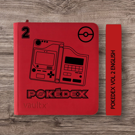 Custom Made Vault X 12 Pocket XL Red Zip Binder / Folder for TCG collection – Pokedex Vol 2  English