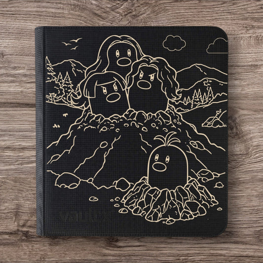 Custom Made Vault X 12 Pocket Black Zip Binder / Folder for TCG collection – Dugtrio and Diglet