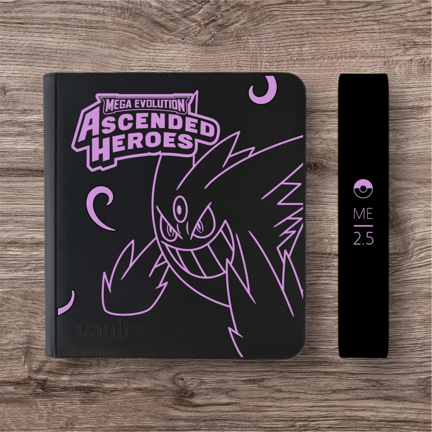 Custom Made Vault X 12 Pocket Black Zip Binder / Folder for TCG collection – Ascended Heroes Mega Gengar