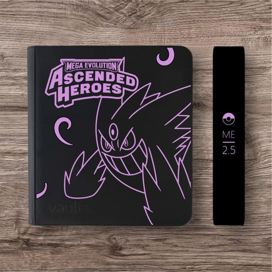 Custom Made Vault X 12 Pocket Black Zip Binder / Folder for TCG collection – Ascended Heroes Mega Gengar