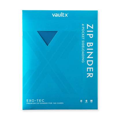 Custom Made Vault X 4 Pocket Neon Blue Zip Binder / Folder for TCG collection – Riolu