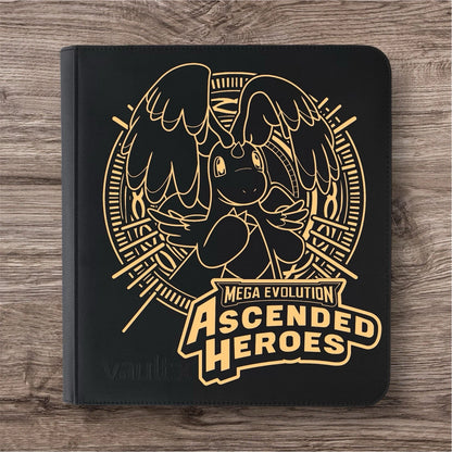 Custom Made Vault X 12 Pocket XL Black Zip Binder / Folder for TCG collection – Ascended Heroes Mega Dragonite Gold Edition