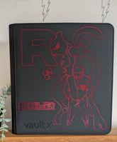 Custom Made Vault X 12 Pocket Black Zip Binder / Folder for TCG collection – Glory Of Team Rocket