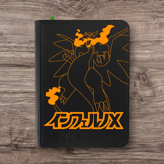 Custom Made Vault X 9 Pocket Black Zip Binder / Folder for TCG collection – Inferno X