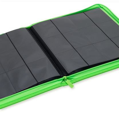 Custom Made Vault X 12 Pocket Neon Green Zip Binder / Folder for TCG collection – Twilight Masqurade Greninja Edition