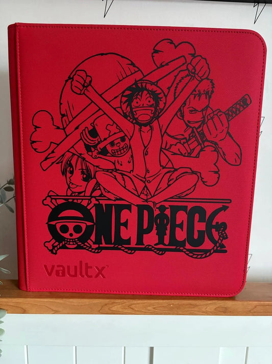 Custom Made Vault X 12 Pocket Red Zip Binder / Folder for TCG collection – One Piece